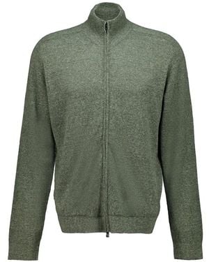 Piacenza Cashmere Vest Met Rits - Groen