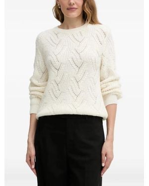 Morgan Jersey Con Diseño Calado - Blanco