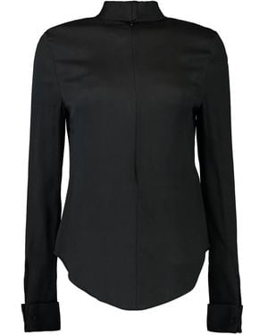 Giambattista Valli モックネック ロングスリーブシャツ - ブラック