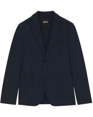 BOSS Two-Button Patch-Pocket Blazer - Blue