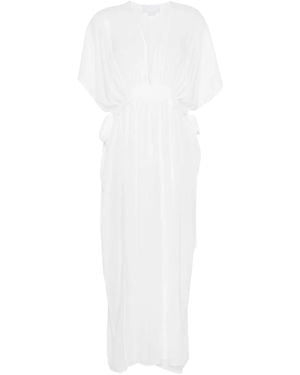 Genny Zijden Maxi-Jurk - Wit