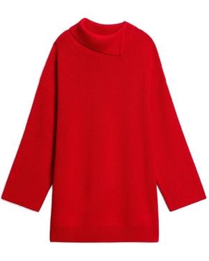 Woolrich Jersey De Canalé Con Cuello Alto - Rojo
