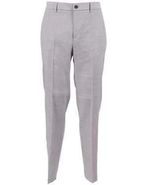Peserico Elasticated-Waistband Tailored Trousers - Grey