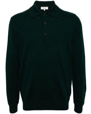 MAN ON THE BOON. Fine Knit Cashmere Polo Sweater - Green