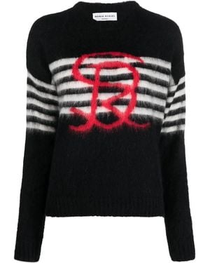 Sonia Rykiel ロゴインターシャ セーター - ブラック