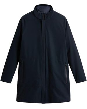 Woolrich Two Layers 2In1 Trench Coat - Blue