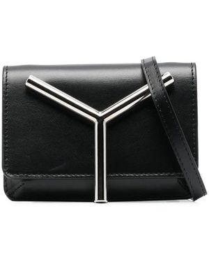 Y. Project Bandolera Con Placa Del Logo - Negro
