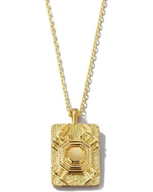 David Webb 18K And Platinum Cancer-Zodiac Diamond Necklace - Metallic