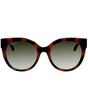 Ferragamo Eyewear Round-Frame Sunglasses - Black