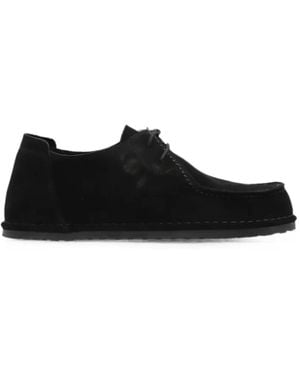 Birkenstock Wildleder-Loafer Mit Schnürung - Schwarz