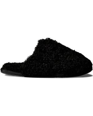 Calvin Klein Faux-Shearling Slippers - Black