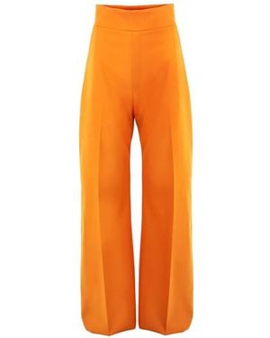 Carolina Herrera Pantalon Diane À Jambes Amples - Orange
