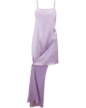 JW Anderson Crease-Effect Ankle-Length Dress - Purple
