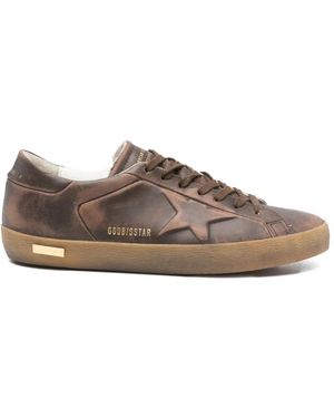 Golden Goose Superstar Trainers - Brown