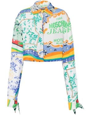 Moschino Structured Collar Shirt With Tailored Fit - Blue