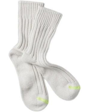 RoToTo Chunky Ribbed-Knit Socks - White