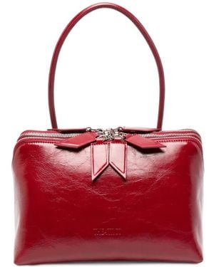 The Attico L'Altra Di Milano Patent-Leather Tote Bag - Red