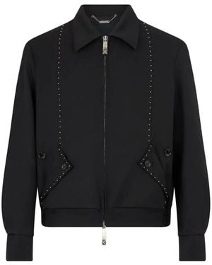 John Richmond Stud-Embellished Zip-Up Jacket - Black