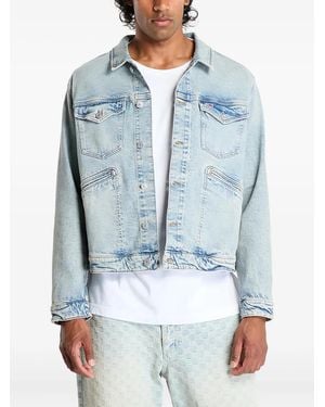 Tommy Hilfiger Isaac Button-Fastening Flap-Pocket Denim Jacket - Blue