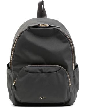 agnès b. Round-Shape Backpack - Black
