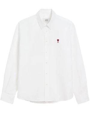Ami Paris ホワイト Ami De Cœur シャツ