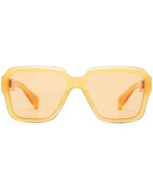 Jacques Marie Mage Alfred Square-Frame Sunglasses - Natural