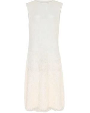 Maison Margiela Sleeveless Textured Midi Dress - White