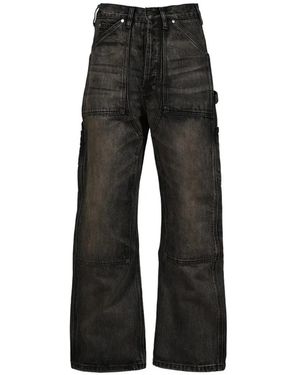 No Maintenance Baggy Double-Knee Jeans - Black