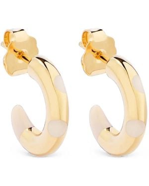 Aurelie Bidermann Mini Caftan Moon Hoop Earrings - Metallic