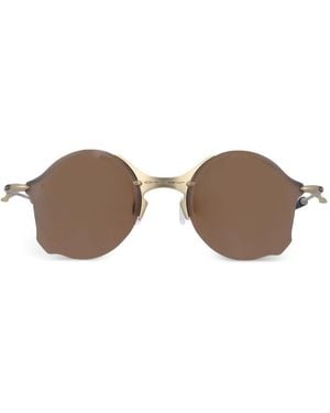 Oakley Lunettes De Soleil À Monture Ronde - Brown