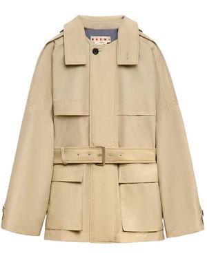 Marni Belted Coat - Natural