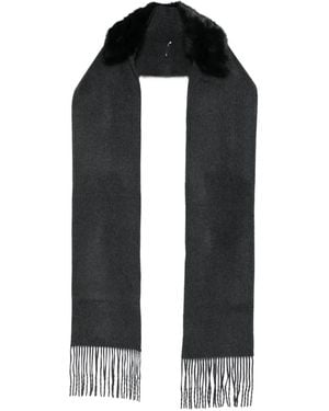 Liviana Conti Fringed Scarf - Black