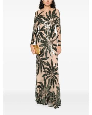 Elie Saab Embroidered Tulle Long Dress in Green | Lyst Elie Saab Embroidered Tulle Long Dress in Green | Lyst