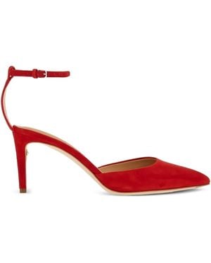 Ferragamo Iman Suede Court Shoes - Red
