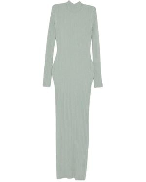 Nanushka Ribbed Turtleneck Maxi Dress - Green