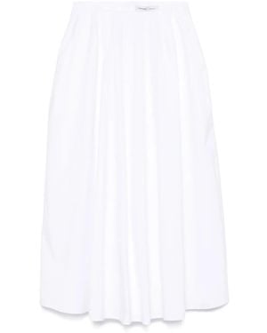 Carven Cotton Midi Skirt - White