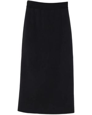 Agl Attilio Giusti Leombruni Elasticated-Waistband Midi Skirt - Black