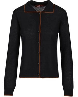 Max Mara Cárdigan Con Cuello De Pico - Negro
