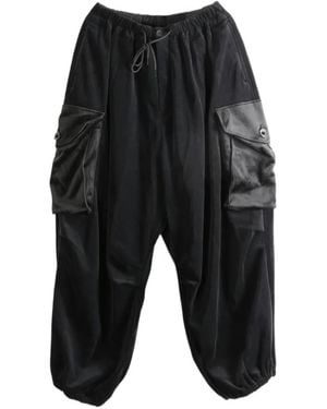 Y-3 Drawstring Cargo Trousers - Black