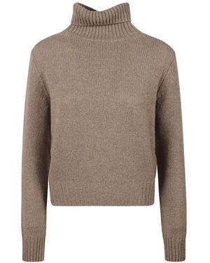 Be You Ribbed Roll-Neck Jumper - Brown