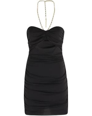 Amen Vestido corto con detalle de cadena - Negro