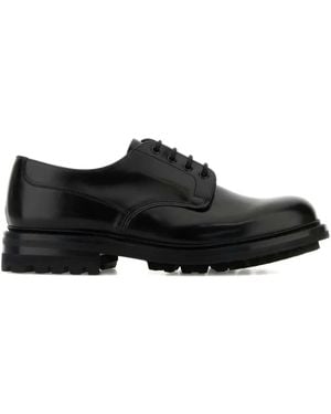 Church's Polished Leather Lace-Up Shoes - Black