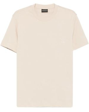 Emporio Armani Logo-Embroidered T-Shirt - White