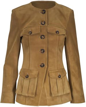 Veronica Beard Corduroy Double-Breasted Blazer - Natural