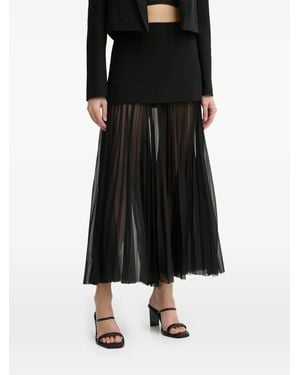A.L.C. Pleated Midi Skirt - Black
