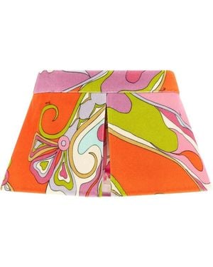 PUCCI Floral-Print Shorts - Red