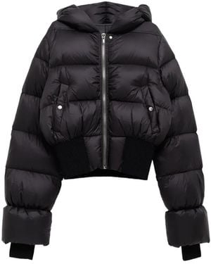 Rick Owens Chaqueta Ceñida Con Capucha - Negro