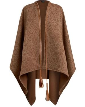 Etro Paisley Print Cape - Brown