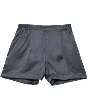 Carine Gilson Satin Shorts - Blue