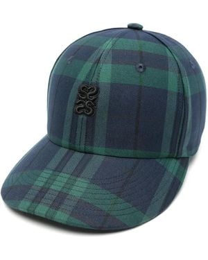 Sandro Checked Cap - Blue